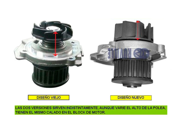 Imagen de Bomba De Agua S/Carcaza Fiat/Mobi/Palio/Siena/Strada/Uno/Fiorino-TATA/Vista/Manza