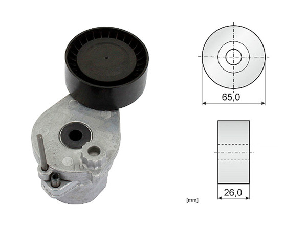 Imagen de Tensor De La Correa Mercedes Benz C 250 (W205)/C 180 (W205)/C 200 (W205)/C 300 (W205) C300 (C205)/Glc 300 4-Matic (X253)/E 250 (W213)/Glc 200 4-Matic (X253)/Glc 250 4-Matic (X253 C253) 15-25
