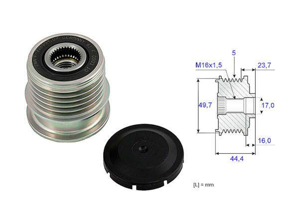 Imagen de Polea Alternador Marcha Libre Mercedes Benz A 160 (W168)/A 170 Cdi (W168) 99-25