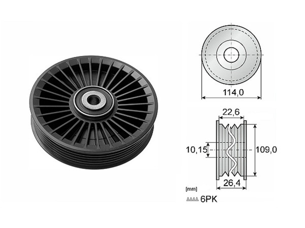 Imagen de Tensor Guia Correa Chevrolet Astra  Mercedes Benz Sprinter 313Cdi 413 Cdi Doble Rueda Trasera/Glc 350 E-4Matic (X253 C253)/Sprinter 313Cdi 413 Cdi Rueda Sencilla Trasera 99-25