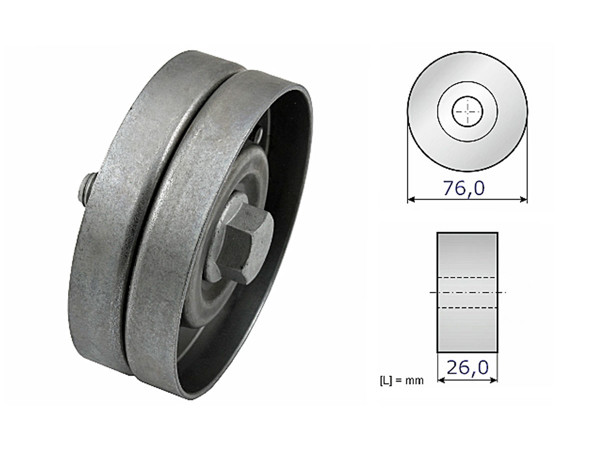 Imagen de Tensor De La Correa Audi A1/A4/A3/Q2 Basic/Q3  Chevrolet Meriva  Renault Laguna  Volks Saveiro/Golf/Suran/Polo/Cross Fox/Gol V/Gol Vi Vii/Fox  Volvo 850. 95-25