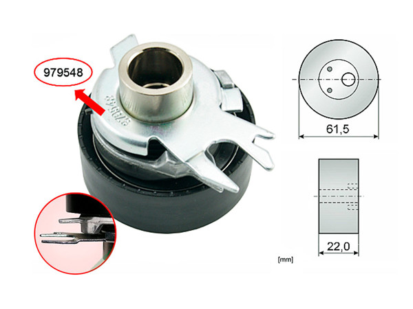 Imagen de Tensor Correa Distribucion Seat Cordoba  Volks Saveiro/Suran/Polo/Gol Vi Vii/Gol Iii/Gol V/Cross Fox/Fox/Golf/Gol Ii 95-25