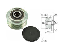 Imagen de Polea Alternador Marcha Libre Citroen C1, Peug 108/107 08-25