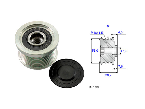 Imagen de Polea Alternador Marcha Libre