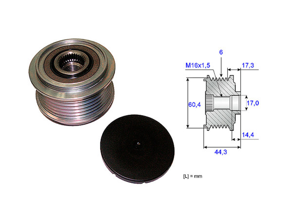 Imagen de Polea Alternador Marcha Libre Audi Q7/Q5 08-25
