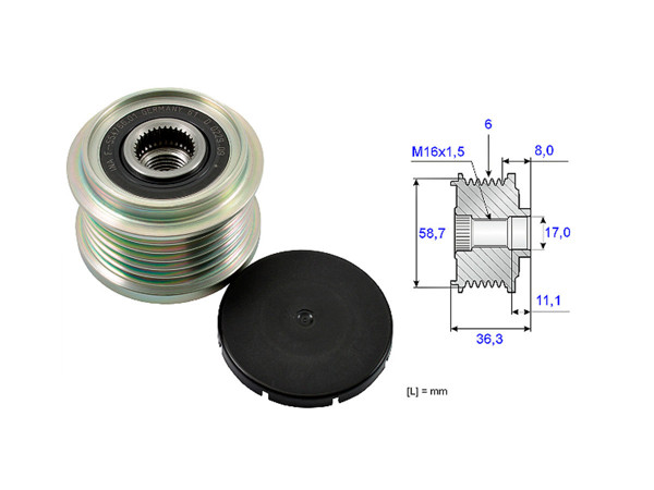 Imagen de Polea Alternador Marcha Libre BMW 320I (E90)/120I (E87)/335Xi (E90)/335Xi (E92) 04-12
