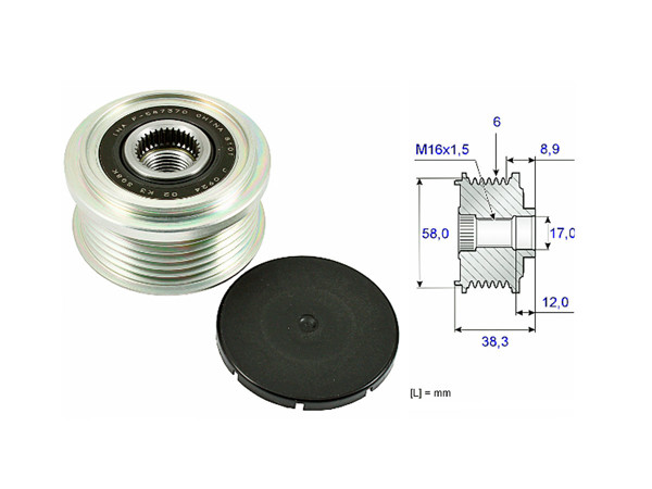 Imagen de Polea Alternador Marcha Libre Hyundai I10/Grand I10  Kia Picanto 13-25