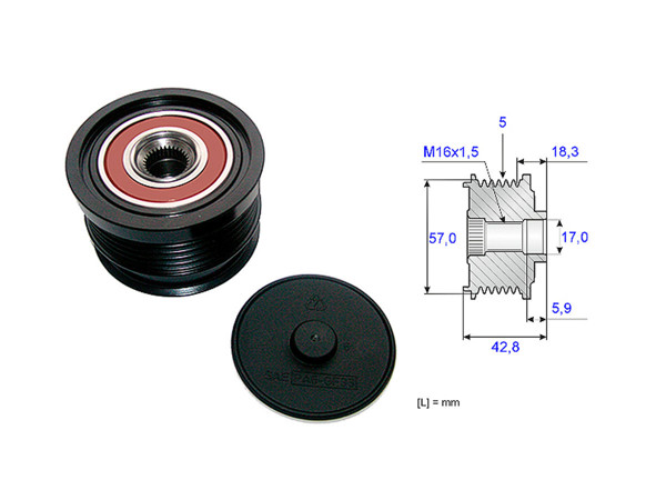 Imagen de Polea Alternador Marcha Libre Alfa Romeo 159 05-10