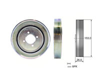 Imagen de Polea Damper Citroen Xsara/C15/Jumpy/Berlingo  Peug Expert/206/Partner/306 96-25