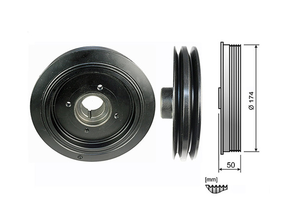 Imagen de Polea Damper Mitsubishi L200 01-14