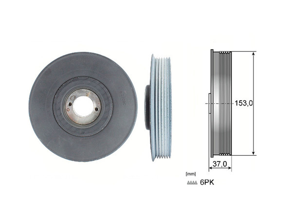 Imagen de Polea Damper Citroen C5/Xsara/Xsara Picasso  Peug 406/407/206/306/307 98-25