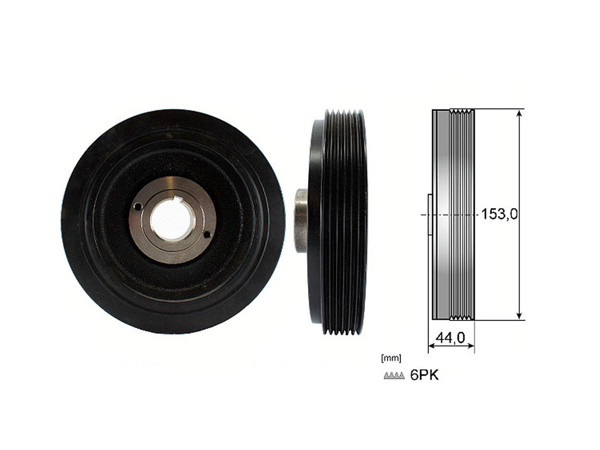 Imagen de Polea Damper Citroen Zx/Xsara Break/Jumpy/Berlingo/Xsara/Xantia  Peug 306/Boxer/406/405/Partner 88-25