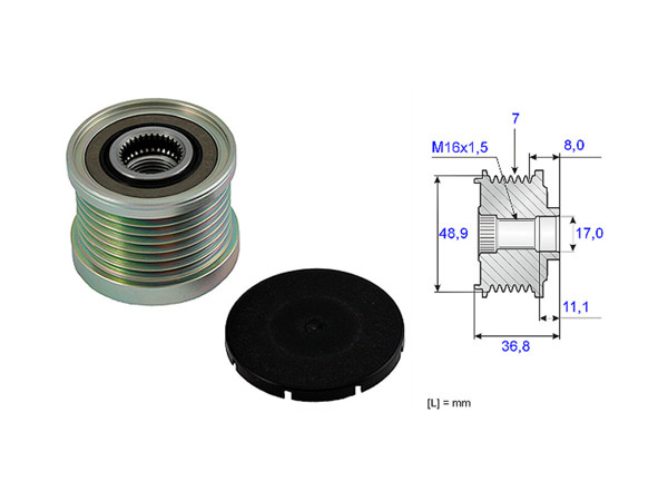 Imagen de Polea Alternador Marcha Libre Renault Duster/Clio/Captur 12-25