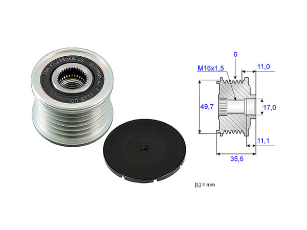 Imagen de Polea Alternador Marcha Libre Mercedes Benz E 320 Cdi (W211)/E 270 Cdi (W211) 00-07