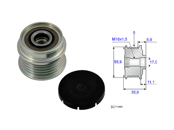 Imagen de Polea Alternador Marcha Libre Audi A4 94-04