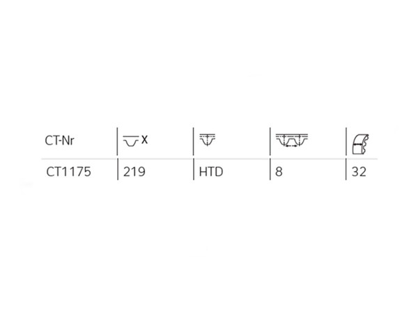 Imagen de CT1175 Correa de Distribucion Continental 219X32 Hyundai