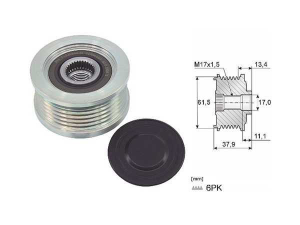 Imagen de Polea Alternador Marcha Libre Fiat Doblo 01-25