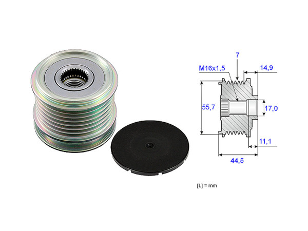 Imagen de Polea Alternador Marcha Libre Mercedes Benz C 230 Kompressor (W203)/C 200 Kompressor (W203)/Clc 200 Kompressor (Cl203) 00-25
