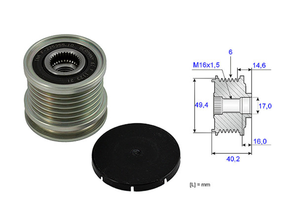Imagen de Polea Alternador Marcha Libre