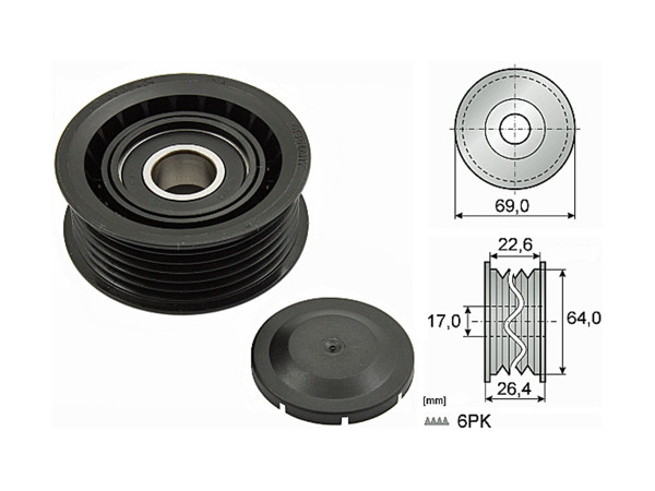 Imagen de Tensor Guia Correa de Accesorios Audi/Peugeot/Mazda/Mercedes Benz/Ford/Jeep/Dodge/GMW/Ssangyong