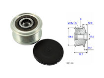Imagen de Polea Alternador Marcha Libre Alt Chevrolet Corsa  Citroen C4 Cactus/C-Elysee/Berlingo/C3 Aircross/C3  Opel Corsa/Combo/Grandland  Peug 208/2008/3008/308/308 Sw/Partner/2008 Ii/301 12-28