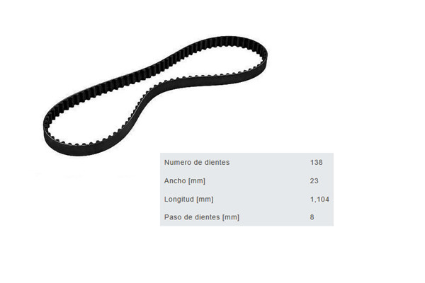Imagen de CT908 Correa de Distribucion Continental 138X23 Audi