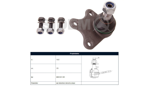 Imagen de Rotula Volkswagen Fox/Cross Fox/Suran/Polo 04-20 Der