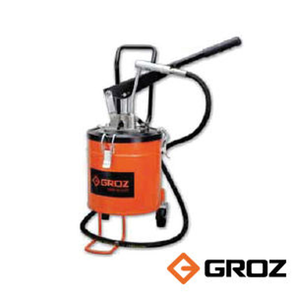 Imagen de Bomba de engrase manual de 6 kg con ruedas - 44290 - Groz.
