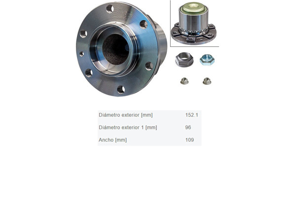 Imagen de Rueda Del Maza Mercedes Benz Sprinter 311Cdi 315Cdi 415Cdi 515Cdi Furgón Carrocería 907/Sprinter 316Cdi – 416Cdi – 516Cdi – Carrocería 907 20-25