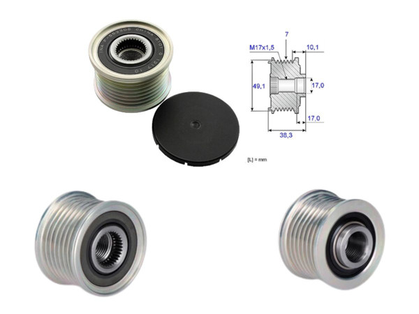 Imagen de Polea Alternador Marcha Libre Mercedes Benz Vito 111Cdi (W447)  Renault Master 13-25