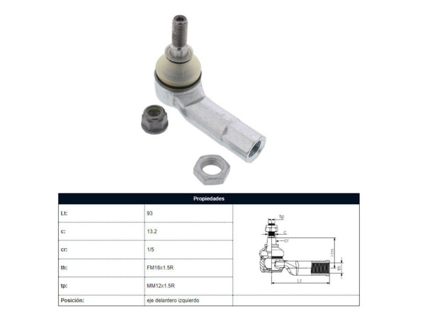 Imagen de Puntero Audi A3/Q3  Seat Leon Sc/Leon Cupra Sc  Volks Vento/Nivus/T-Cross/Tiguan/Golf/Virtus/Polo 03-25 Izq
