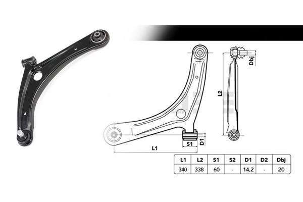Imagen de Parilla De Suspension Del Fiat Toro, Jeep Compass 4X2 12-25 Izq