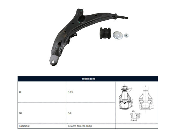 Imagen de Parilla De Suspension Delantera Honda Crv 95-01 Der