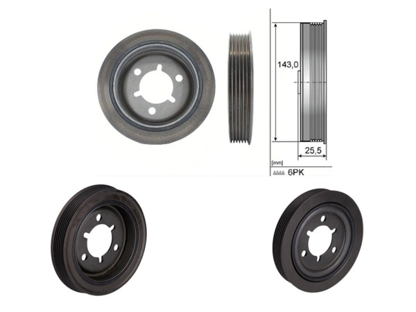 Imagen de Polea Damper Citroen Berlingo/C4/Xsara Picasso/C3  Peug 307/Hoggar/207/Partner/208 04-25