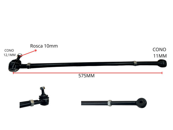 Imagen de Barra De Direccion Volks Gol I/Amazon Senda/Parati/Gol Ii/Gol Iii/Gol Iv/Saveiro 80-25 Izq