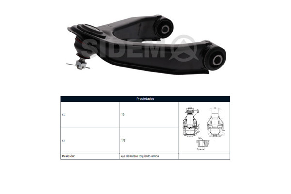 Imagen de Parilla De Suspension Delantera Nissan D22 98-25 Izq