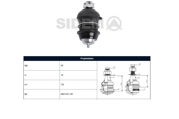 Imagen de Rotula Delantera Mitsubishi L200 96-06 Der/Izq