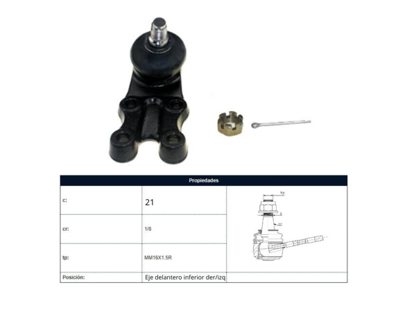 Imagen de Rotula Delantera Hyundai H1 Carroceria A1 04-07 Der/Izq