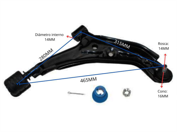 Imagen de Parilla De Suspension Delantera Nissan Sentra B14 95-00 Izq
