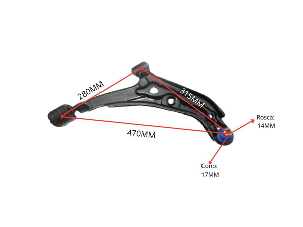 Imagen de Parilla De Suspension Delantera Nissan Sentra B14 95-00 Der