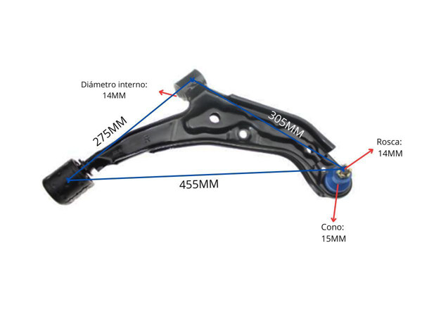 Imagen de Parilla De Suspension Delantera Nissan Sentra B13 82-17 Der