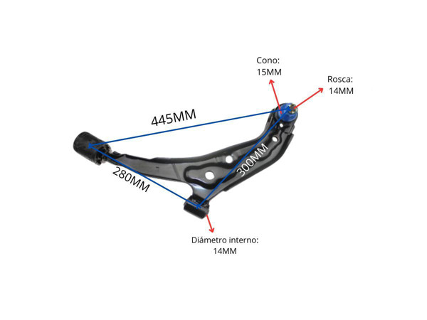 Imagen de Parilla De Suspension Delantera Nissan Sentra B13 82-17 Izq