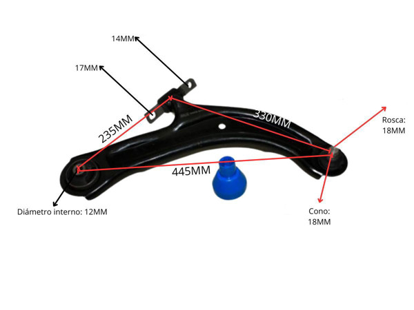 Imagen de Parilla De Suspension Delantera Nissan Sentra B16 07-12 Der