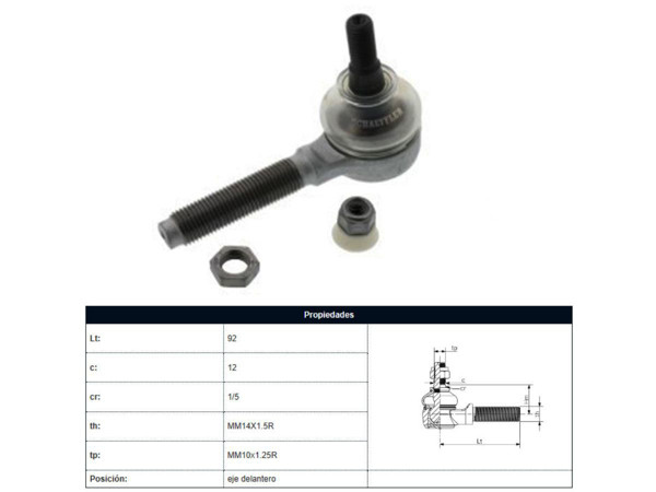Imagen de Puntero Citroen Xsara/Xsara Picasso/Zx/C15/C4/Berlingo  Peug 205/505/309/504/306/Partner/307  Renault Trafic  Sma C81/C52 68-25 Der/Izq