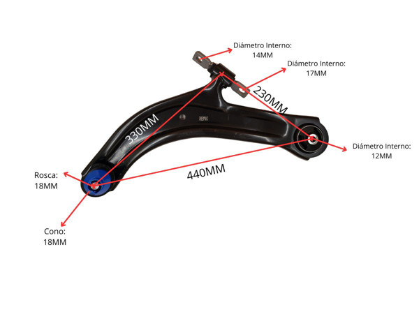 Imagen de Parilla De Suspension Delantera Nissan Sentra B16 07-12 Izq