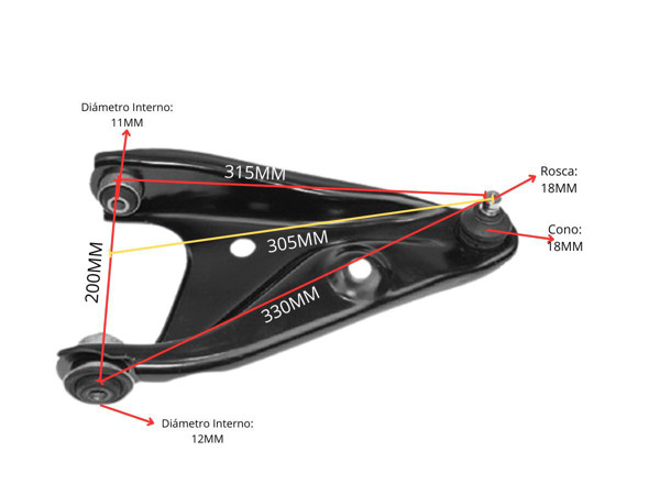 Imagen de Parilla De Suspension Delantera Renault Sandero/Logan/Stepway 08-25 Der