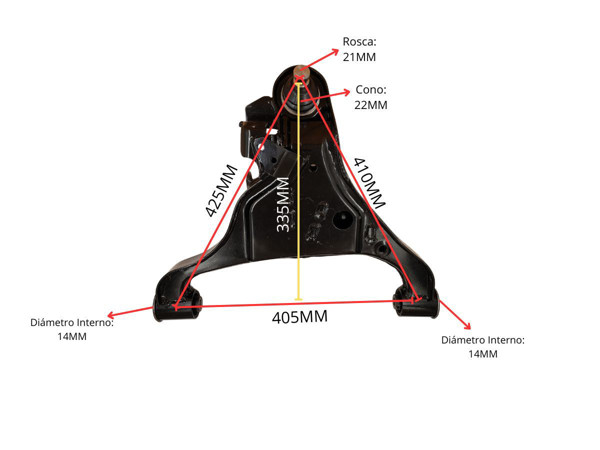 Imagen de Parilla De Suspension Delantera Nissan D23 - Frontier - Np300 15-25 Izq