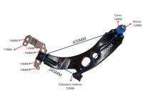 Imagen de Parilla De Suspension Del Fiat Fiorino/Mobi Esay Fire/Uno Way / Uno Evo Modelo Nuevo / Uno Attractive/Siena/Palio 04-25 Izq