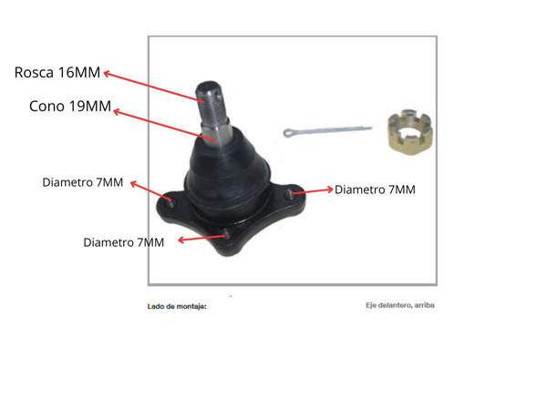Imagen de Rotula Del Kia Camion Bongo K2500  2.5D 11-25 Der/Izq