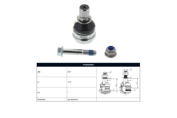 Imagen de Rotula Ford Fiesta/Ka/Ecosport 10-25 Der/Izq